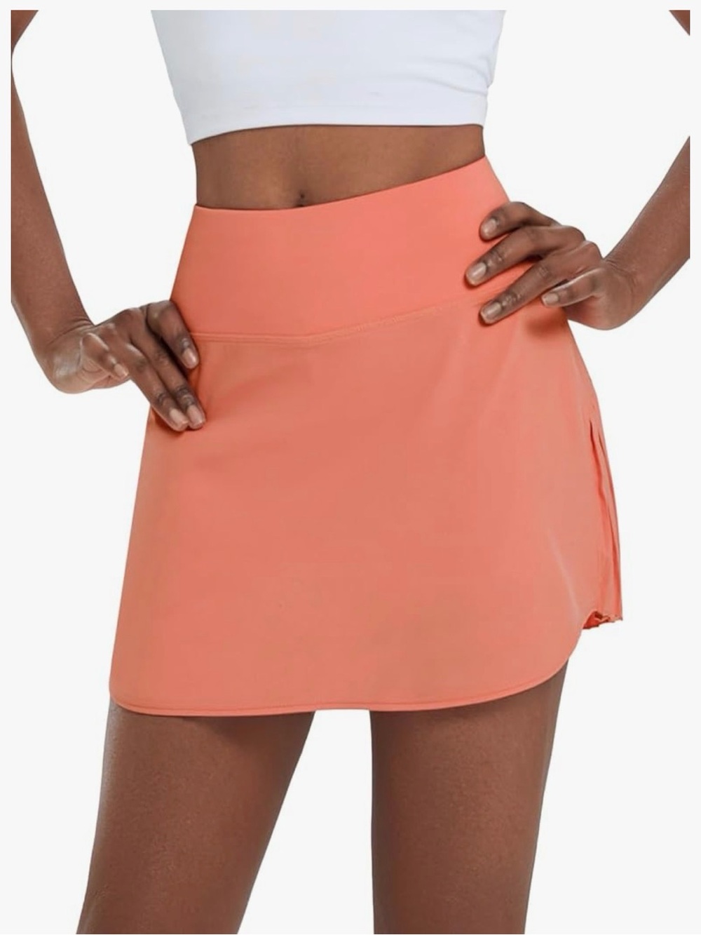 Size XL Women’s Athletic Skort in Coral Peach
